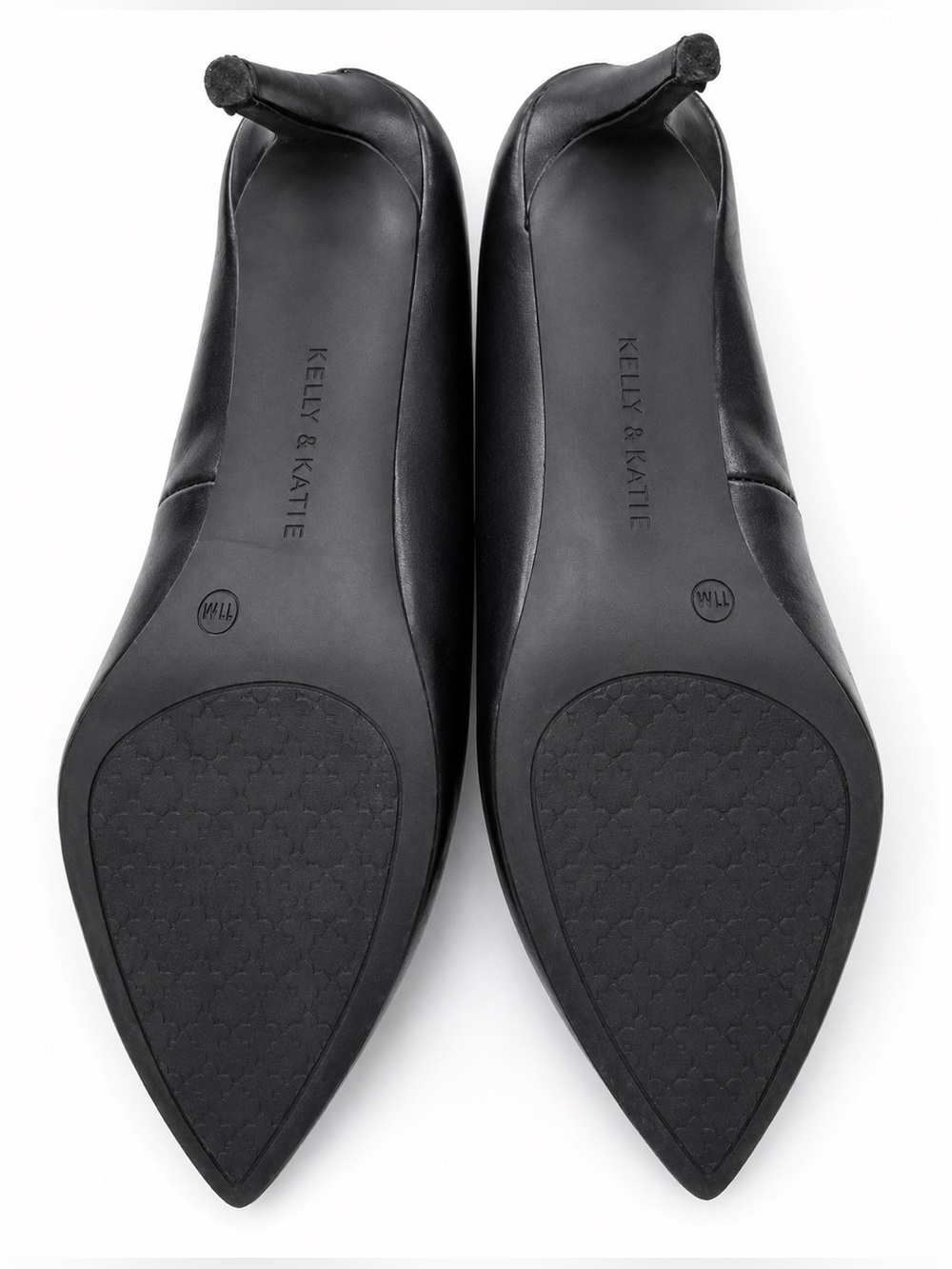 KELLY & KATIE KK-Misha Black Nappa PU Leather Pointed-Toe Stiletto Heels Pumps - Picture 11 of 14